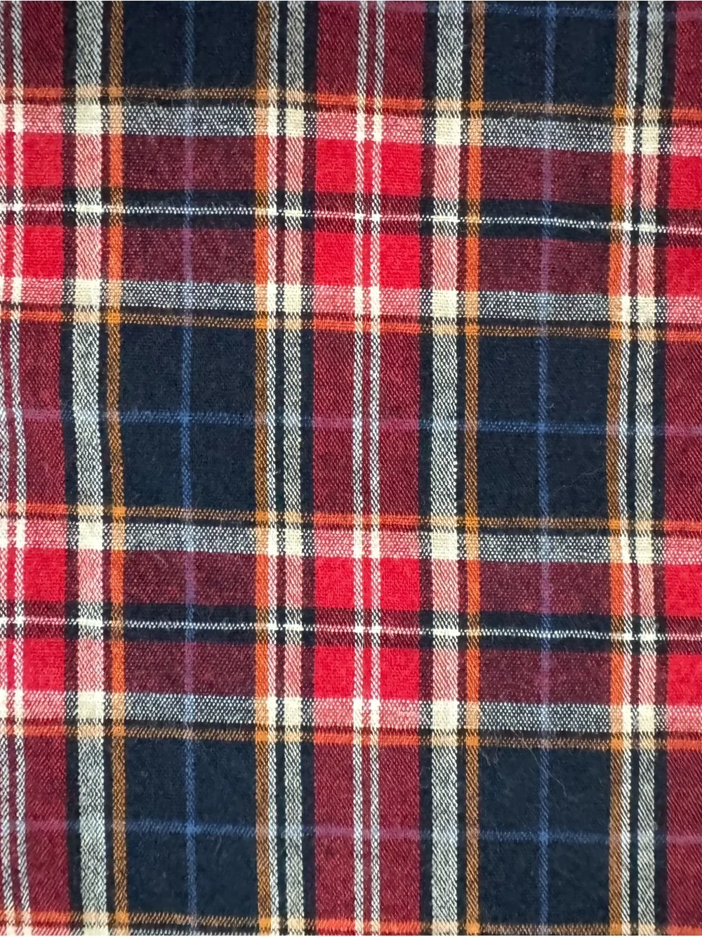 Old Navy Navy and Red Plaid Button-Down Shirt
